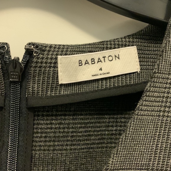 BABATON GRAY PLAID MIDI DRESS - Picture 4 of 9